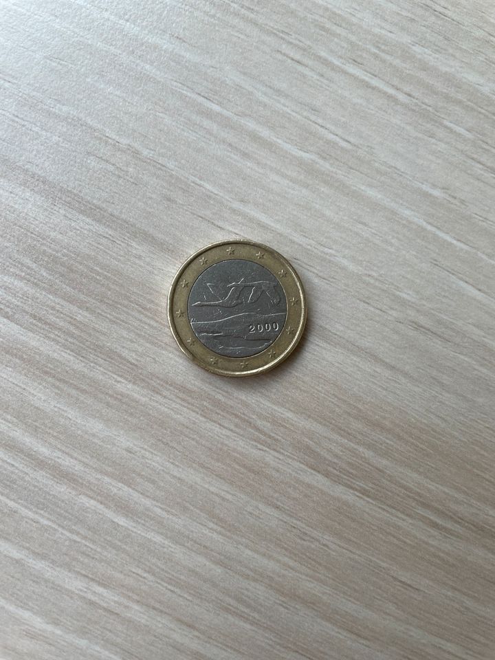 1€ Münze Finnland fliegende Schwäne 2000 in Erlangen