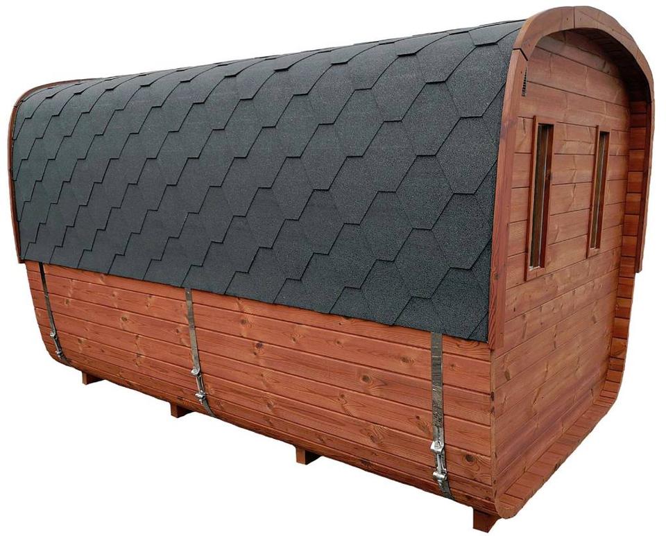 SAUNA Thermoholz 300 cm mit Terrasse Gartensauna Banja in Hüllhorst