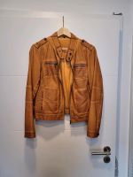 Biker Lederjacke Gr M Camel Karamell Braun Hellbraun Ocker Hessen - Hattersheim am Main Vorschau