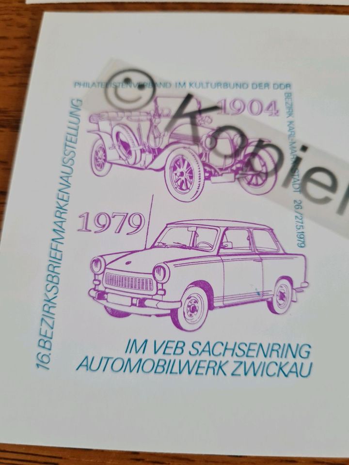 Trabant "75" VEB Sachsenring Zwickau AWZ Post Brief IFA DDR in Ravensburg