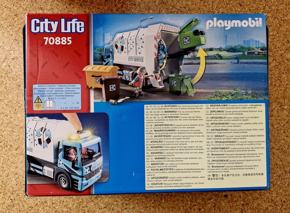 PLAYMOBIL 70885 City Life - Müllfahrzeug mit Blinklicht in Stromberg