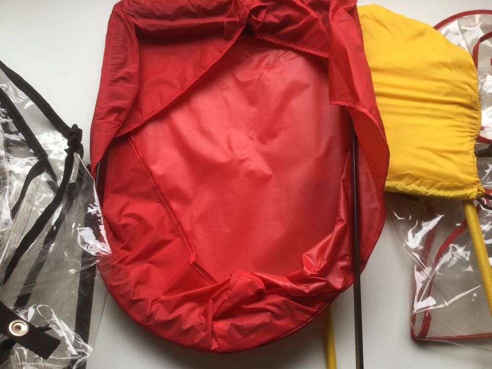 Vaude Original Babytrage Allwetter mit Zubehör Regencape in Künzell