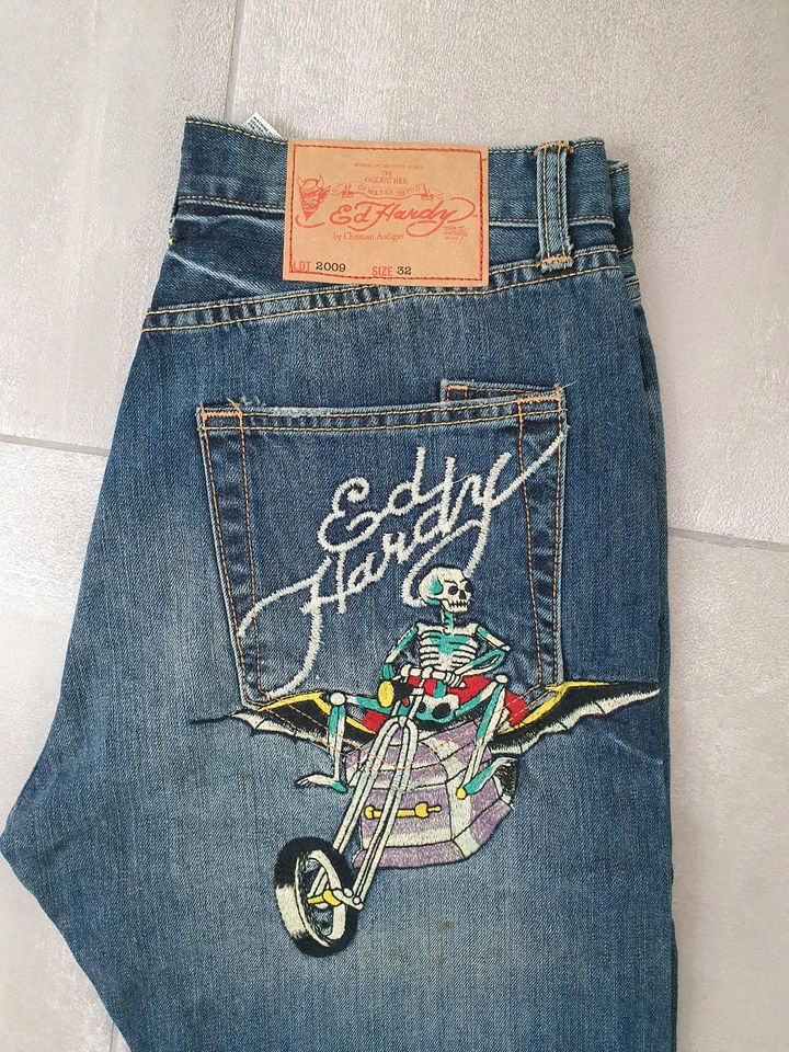 Original Ed Hardy Jeans by Ch. Audigier, NEU, Luxus-Sammlerstück in Rösrath