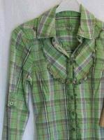 Bluse grün kariert Gr. XS Damen EDC Langarm Rüschen Western Nordrhein-Westfalen - Beverungen Vorschau