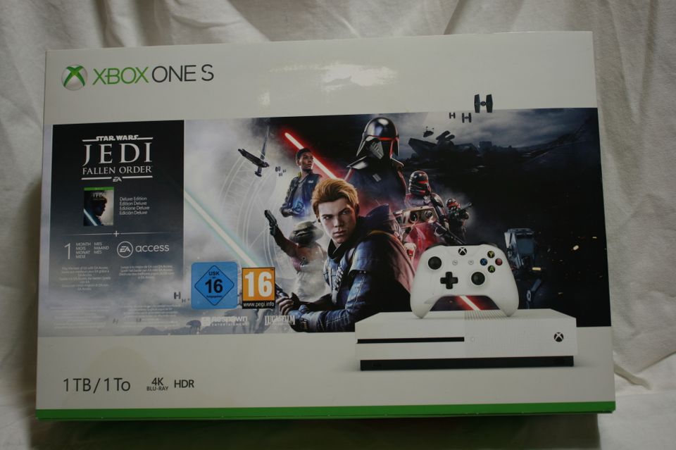 NEU OVP versiegelt XBOX ONE S 1TB JEDI FALLEN ORDER 4K Blu-Ray in München