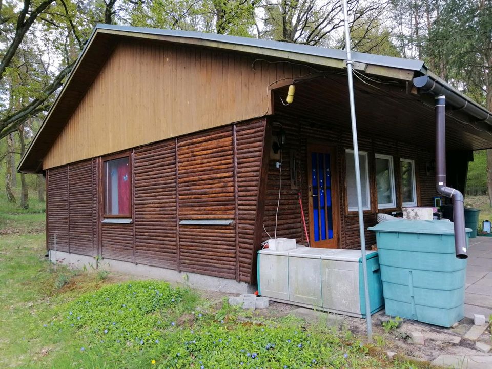 Bungalow 52qm Wochenendhaus am Waldrand 1850qm Pachtland in Milower Land