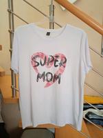 T-Shirt von Shein Super Mom Shirt weiß neu Größe XL Bayern - Vaterstetten Vorschau
