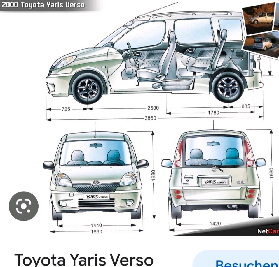 Toyota Yaris Verso Sol 1,5 - EZL 06/02 - 220600 KM - abgemeldet in Fürth