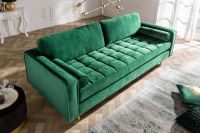 3er Sofa 225cm | Samt smaragdgrün Hamburg-Mitte - Hamburg Rothenburgsort Vorschau