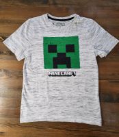 Minecraft T-Shirt mit Wechselbild grau meliert Größe 140 Sachsen - Hoyerswerda Vorschau