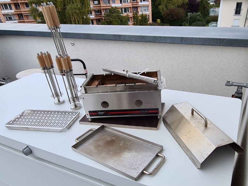 Holzkohle Tischgrill In & Outdoor Edelstahl, Neupreis ca. 805 € in Neuburg a.d. Donau