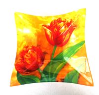 Glasschale Rechtseckigeschale mit Tulpenbild ca. 20x20x5 cm Berlin - Hellersdorf Vorschau