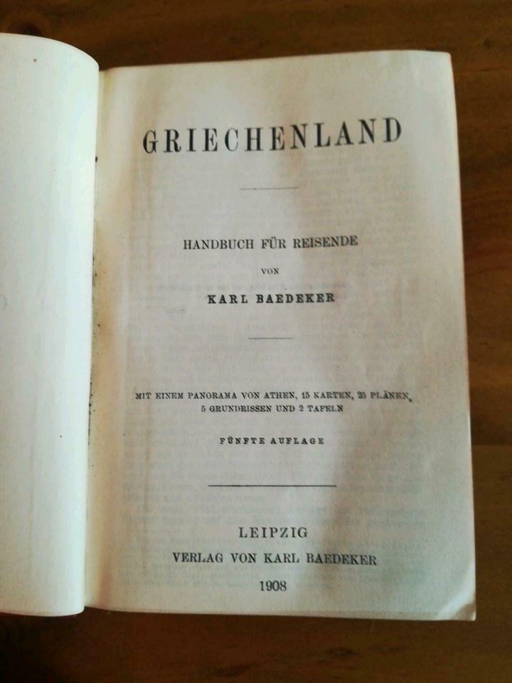 Baedeckers Antiker Reiseführer Griechenland 1908 in Hoppegarten