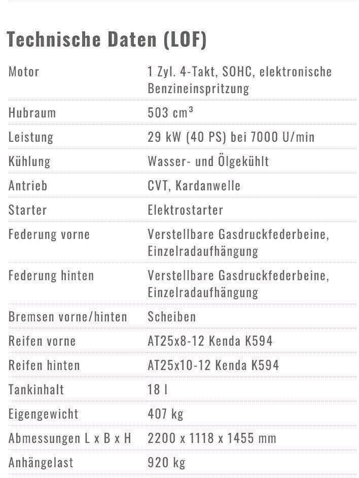 Vermietung TGB Blade 550 Black Edition LOF Quad  mieten in Hansestadt Seehausen