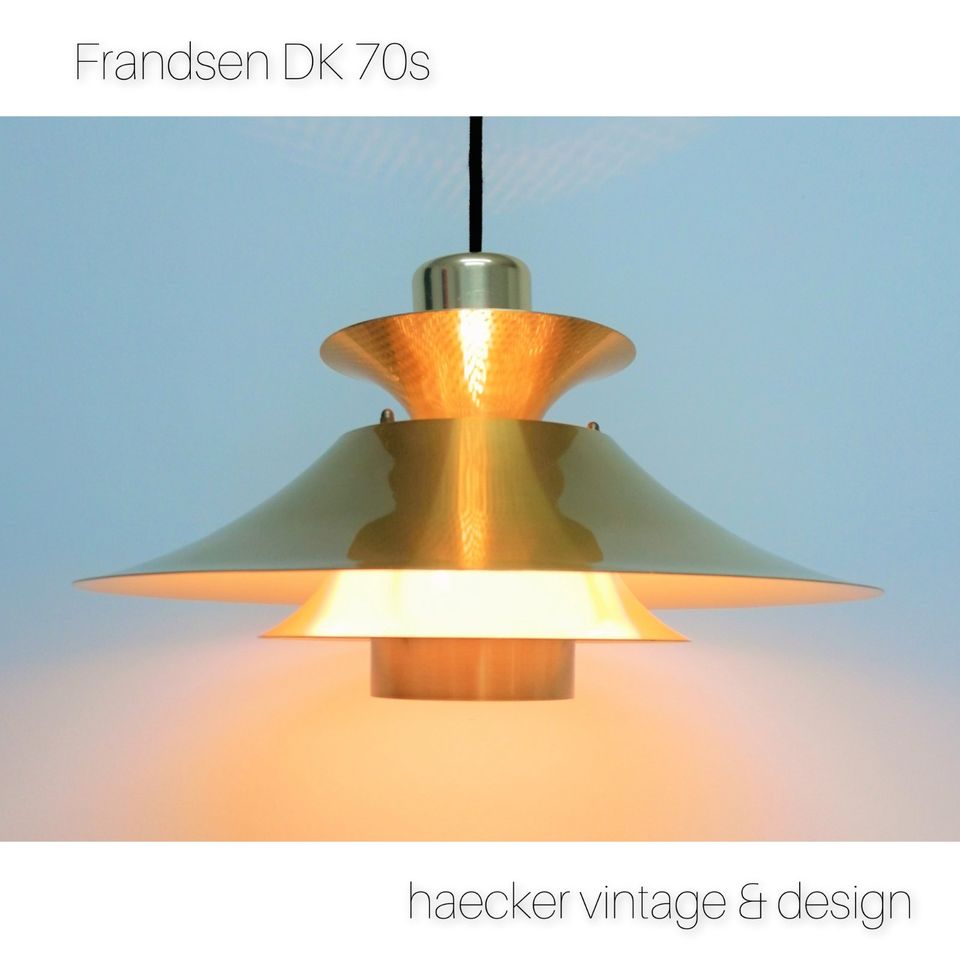 Lampe golden danish design zu mid-century poulsen iPod style 70er in Düsseldorf