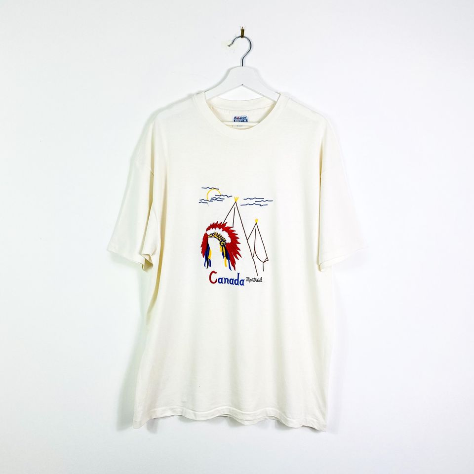 Vintage Montreal T-Shirt Gr.L Canada Indianer 90er 90s in Gronau (Westfalen)