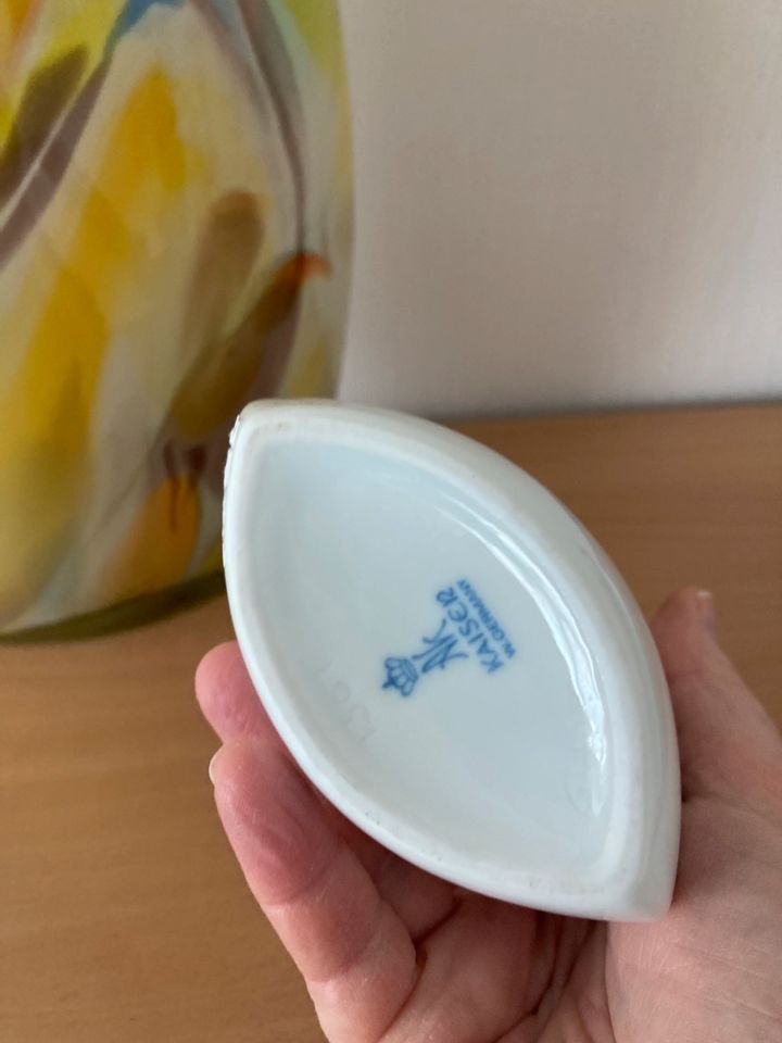AK Kaiser Porzellan Vase klein weiß in Wassenberg