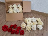 Kunstblumen Rosen Hochzeit Deko weiß rot groß klein Baden-Württemberg - Berkheim Vorschau