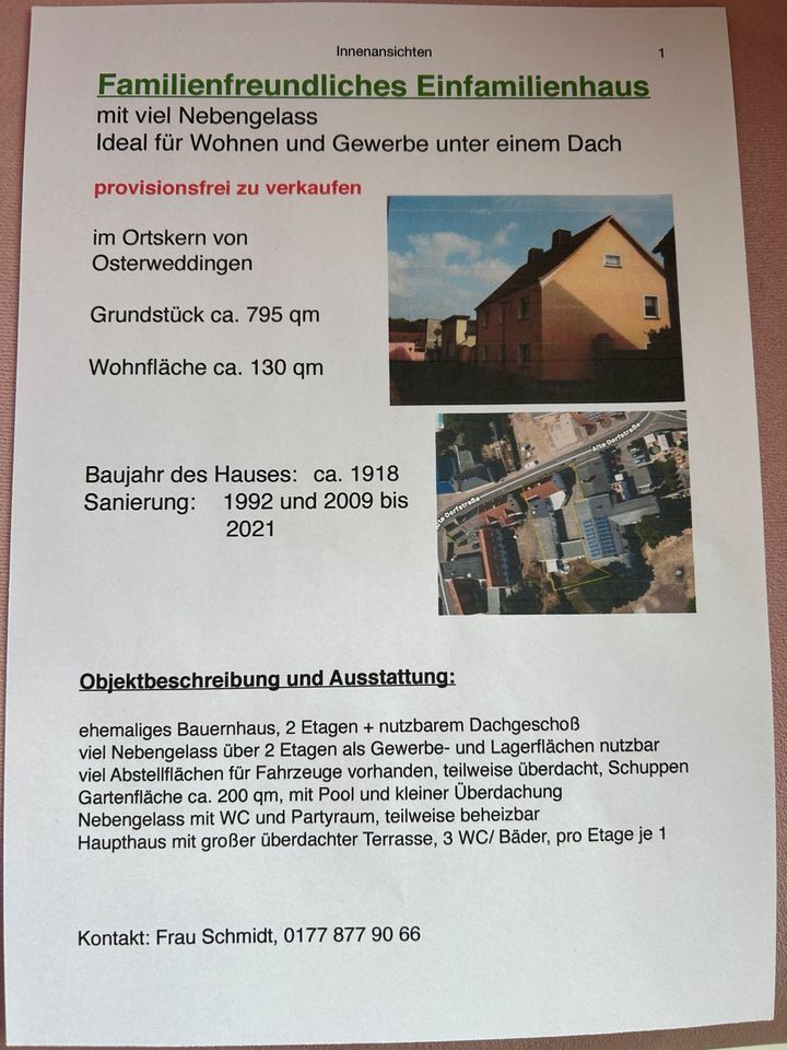 Familienfreundliches Einfamilienhaus in Osterweddingen in Osterweddingen