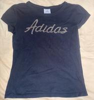 Adidas TShirt schwarz mit gold Größe 36 Nordrhein-Westfalen - Bergheim Vorschau