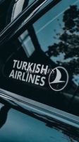 Turkish Airlines THY Sticker / Aufkleber WEISS - Türkei - Türkiye Nordrhein-Westfalen - Bergneustadt Vorschau