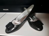 Ballerina HEINE Leder Gr.38 NEU silber-schwarz Bayern - Gerolsbach Vorschau