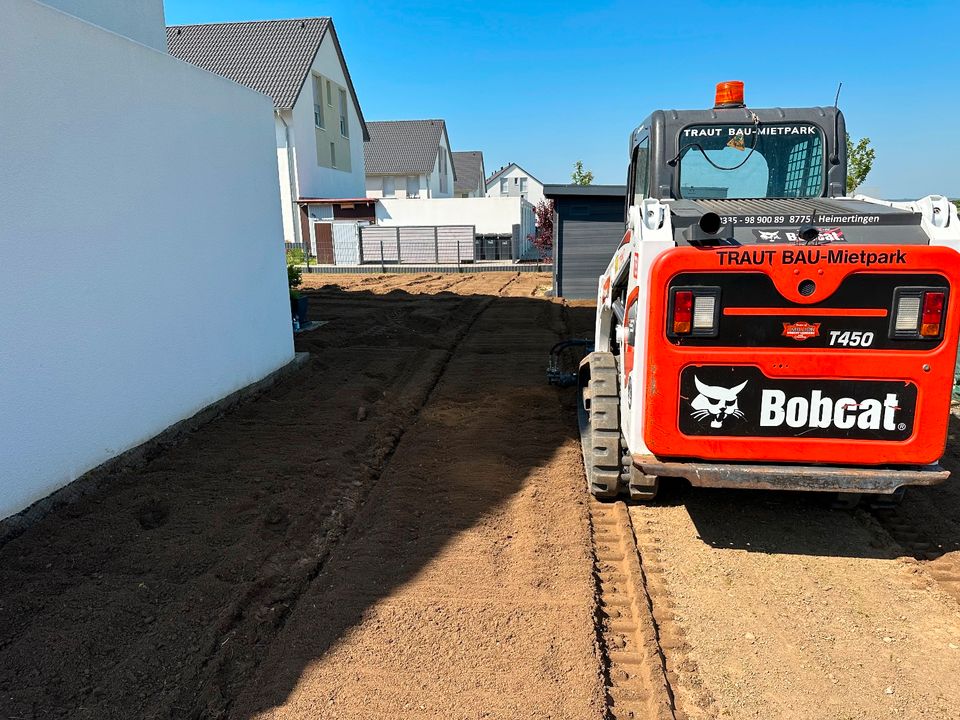 BOBCAT Gartenfräse, Erdfräse, Bodenfräse mit Bedienung im Stundenlohn in Heimertingen