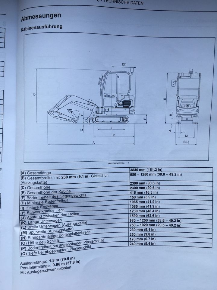 Minibagger, Bagger, Case, 1,9t, Bj.2017, Kubota, CAT in Verden