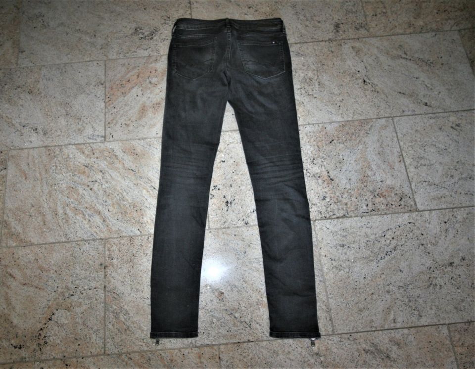 Tommy Hilfiger Jeans Hose Gr. XS S 34 36 W27 Antrazit Biker Style in Nastätten