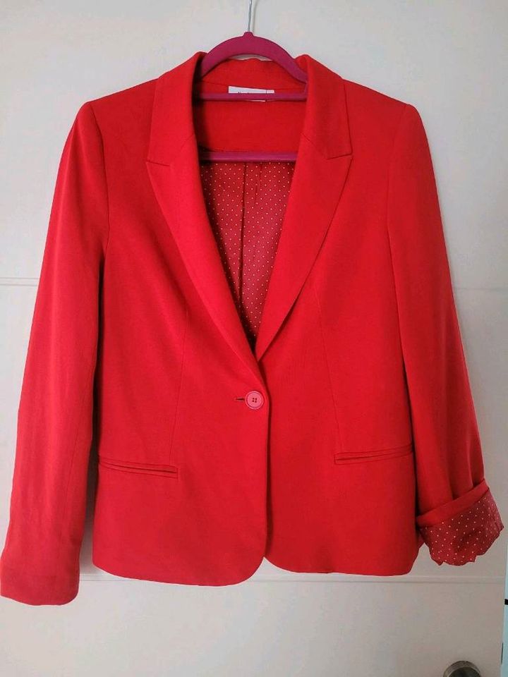 Damen Jacket inkl. Loop Schal, Gr. 38 (M), rot in Weil der Stadt