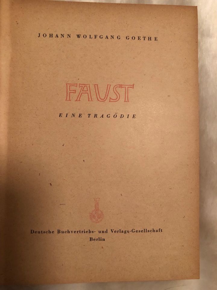 Goethes FAUST 1947 Ausgabe gebunden in Berlin