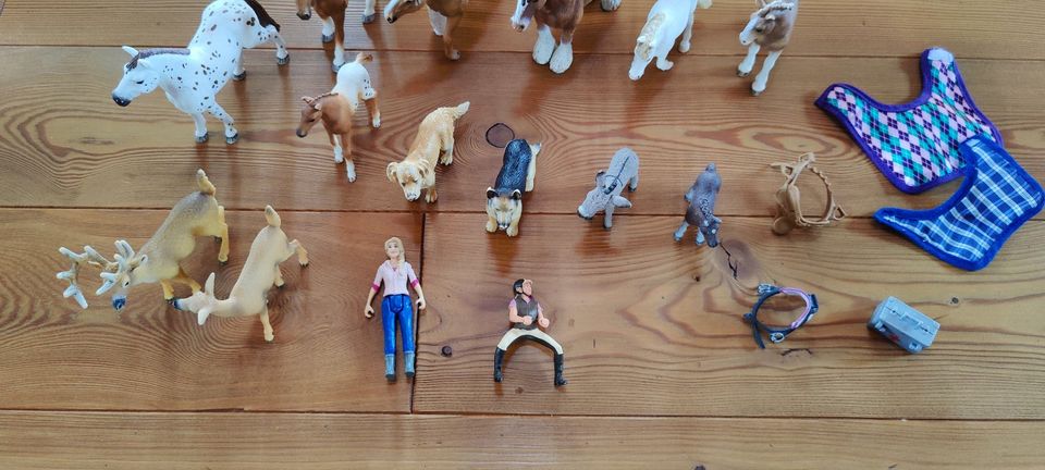 Schleich Pferde,Hunde,Esel,Rehe,Reiter,Reiterzubehör,ausReiterhof in Mülsen