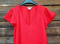 Leichte Kurzarmbluse rot *H&M* / Größe 38 Bayern - Schwabhausen Vorschau