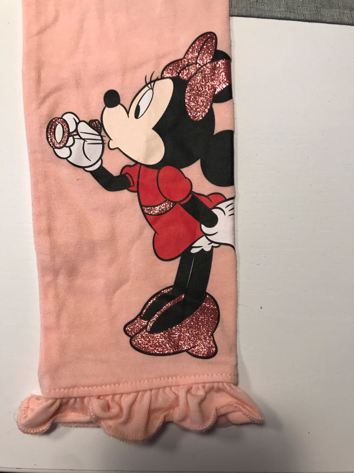 Leggings Mädchen lang, Gr. 122, lachs, Minnie Mouse, Disney C&A in Augsburg