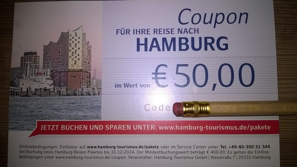 Hamburg Coupon Reisegutschein in Ettringen