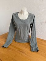 Bluse, Shirt, langärmliges Shirt- 100% Baumwolle - Grau/ Grün Essen - Essen-Stadtwald Vorschau