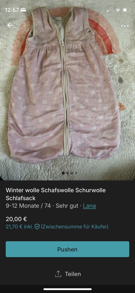 Schlafsack Schurwolle Lana in Eberswalde