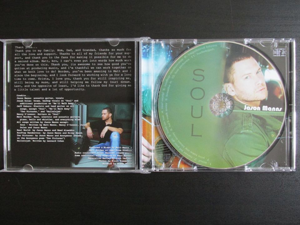 CD Jason Manns  Album " Soul " Supernatural "Musican/Songwriter" in Krefeld