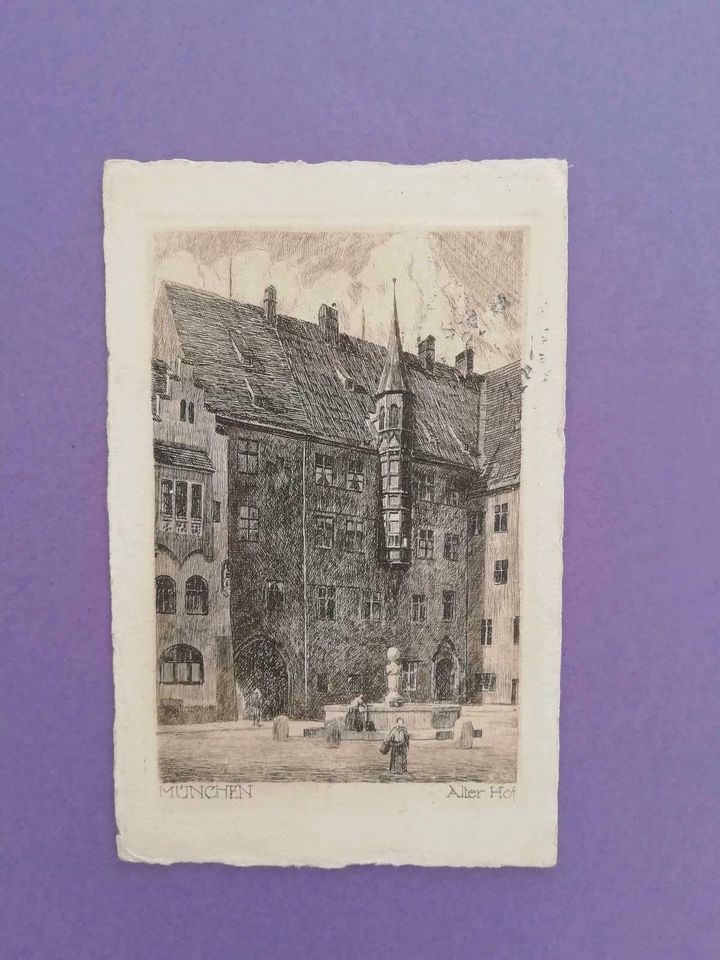 Alte Postkarte AK 1926 München Alter Hof in Gailingen am Hochrhein