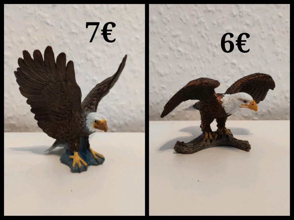 ❤️ Schleich - Adler Schnee-Eule Geier Strauß Wanderfalke Flughund in Berlin