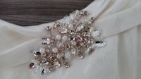 elegantes Brautkleid mit Trägern, Blumenmuster, Glitzer, creme 38 Bayern - Straßkirchen Vorschau