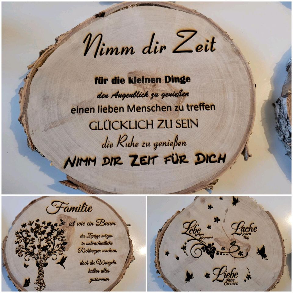 Baumscheiben Geschenk Freunde, Mama, Familie. . . in Döbern