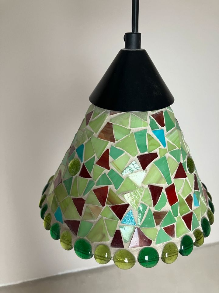Lampe Mosaik grün/bunt/ Shabby in Klein-Winternheim