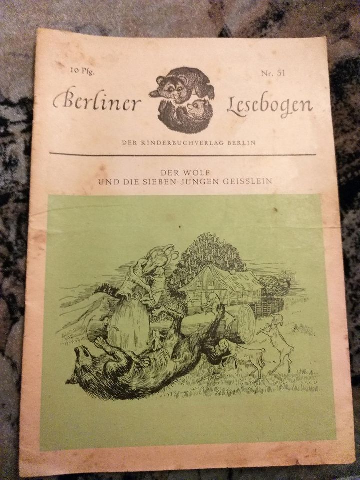 Berliner Lesebogen Nr.51 - Der Wolf u. die 7 jungen Geisslein in Moritzburg