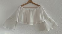 Bluse Crop Top bauchfrei weiß M Chiffon Sachsen - Oberlungwitz Vorschau