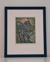 Original ESTEBAN FEKETE im Holzrahmen ~ 105/200 ~ signiert Hessen - Schaafheim Vorschau
