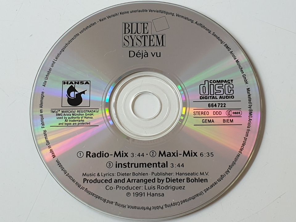 Blue System - Déjà vu 3 Track Maxi CD 4007196647220 Dieter Bohlen in Bielefeld