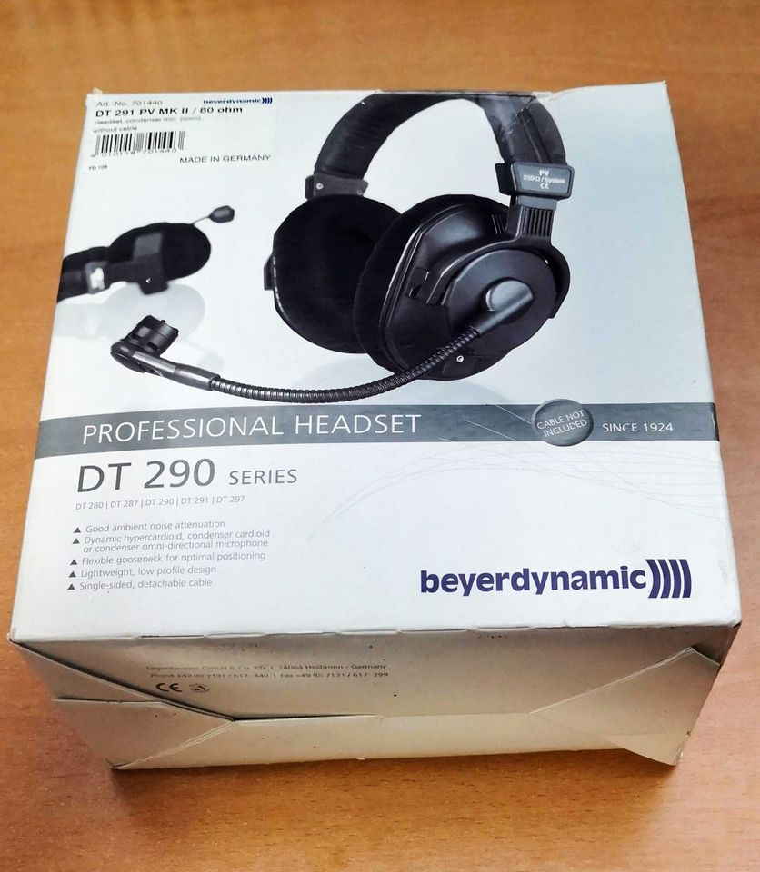 Beyerdynamic DT 291 PV Kondensator Mikrofon 80Ohm TOP Zustand OVP