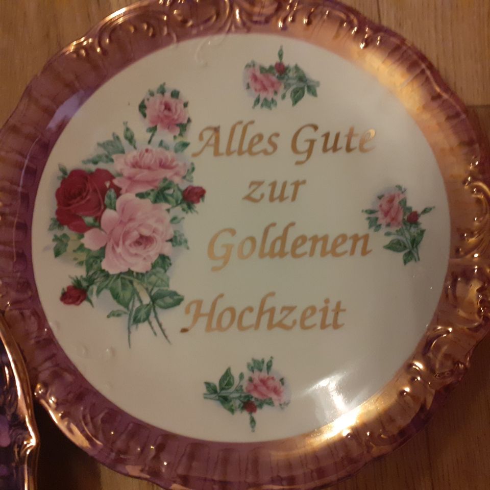 Porzellan-Pacht-Teller "Goldene Hochzeit" in Leutersdorf