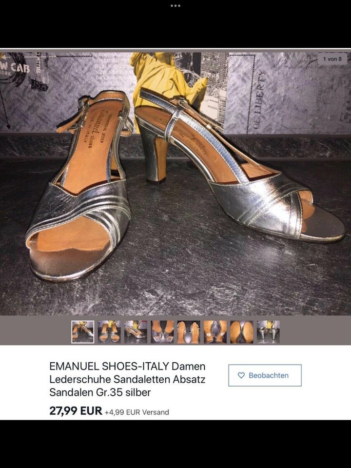 EMANUEL SHOES - ITALY Damen Lederschuhe Sandaletten Absatz 8 cm in Nürnberg  (Mittelfr) - Mitte | eBay Kleinanzeigen ist jetzt Kleinanzeigen